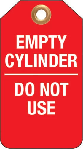 Tear Proof Empty Cylinder Tags | Gas Storage Areas | Uniform Safety Signs