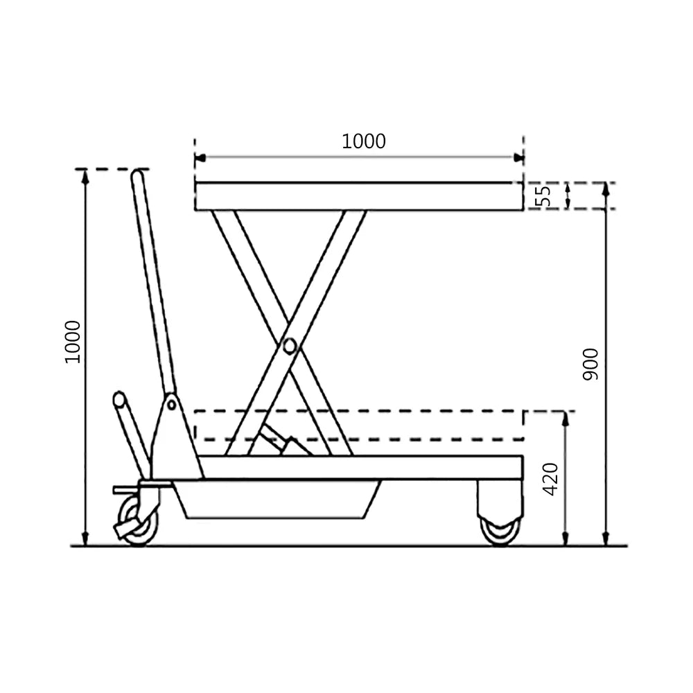 750kg Capacity Scissor Lift Table | Warehouse Loading | Team Systems, view 2
