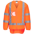 Hi-Vis X Back Zipped Vest L/S - view 1