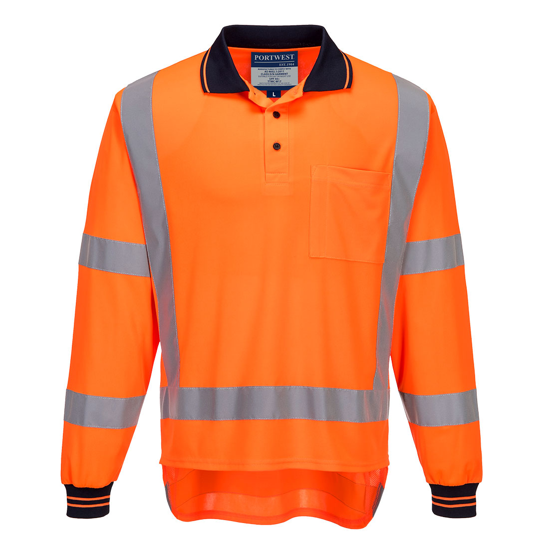 Hi-Vis Long Sleeve Polo Shirt - view 1