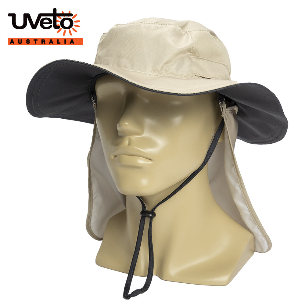 Tasman Wide Brim Hat with Neck Flap | Vision Safe