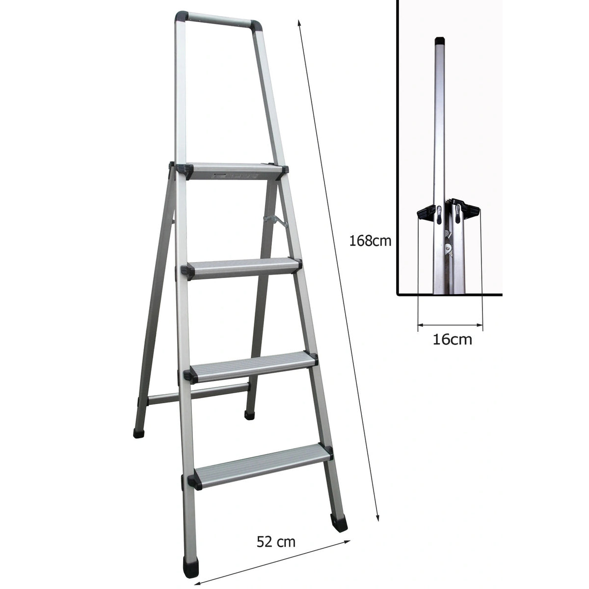 1.1m Aluminium Step Ladder | Home and Office | Indalex