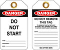 Heavy Duty PVC Danger Tags | Machinery Maintenance | Uniform Safety Signs