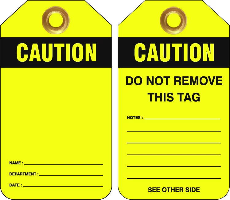 90x55mm Self Adhesive Caution Blank Safety Sign - Pkt Of 10 | Uniform Safety Signs