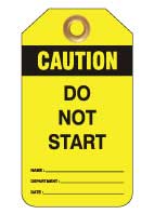 Heavy Duty PVC Caution Tags | Industrial Machinery | Uniform Safety Signs