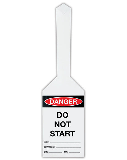 Self Locking Danger Do Not Start Tags | Plant Maintenance | Uniform Safety Signs