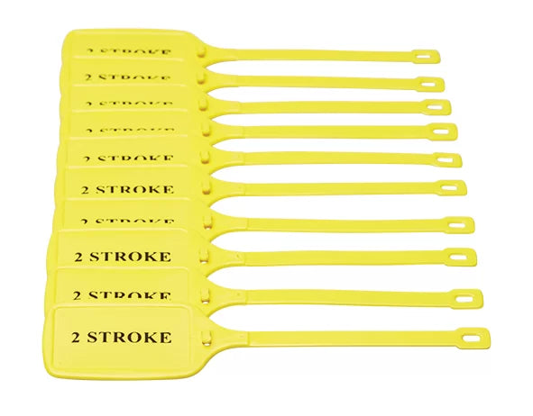 210x50mm 2 Stroke Twist Lock Tags | Engine Maintenance | Uniform Safety Signs
