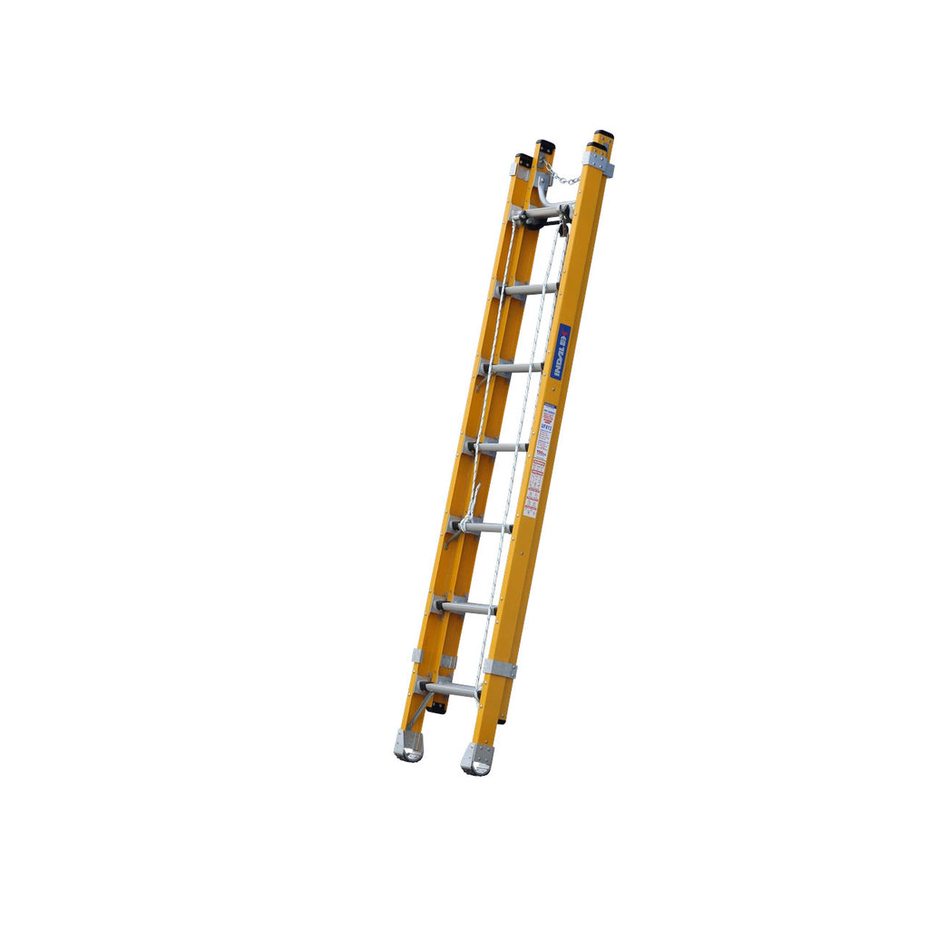 2.7m 150kg Rating Fibreglass Extension Ladder | Indalex, view 2