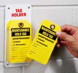 Single Hole Tag Holder | Industrial Lockout | Uniform Safety Signs