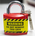 25mm Economy Red Safety Padlock | Site Lockout | Uniform Safety Signs