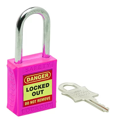 42mm Pink Safety Lockout | Industrial Energy Isolation | Uniform Safety Signs