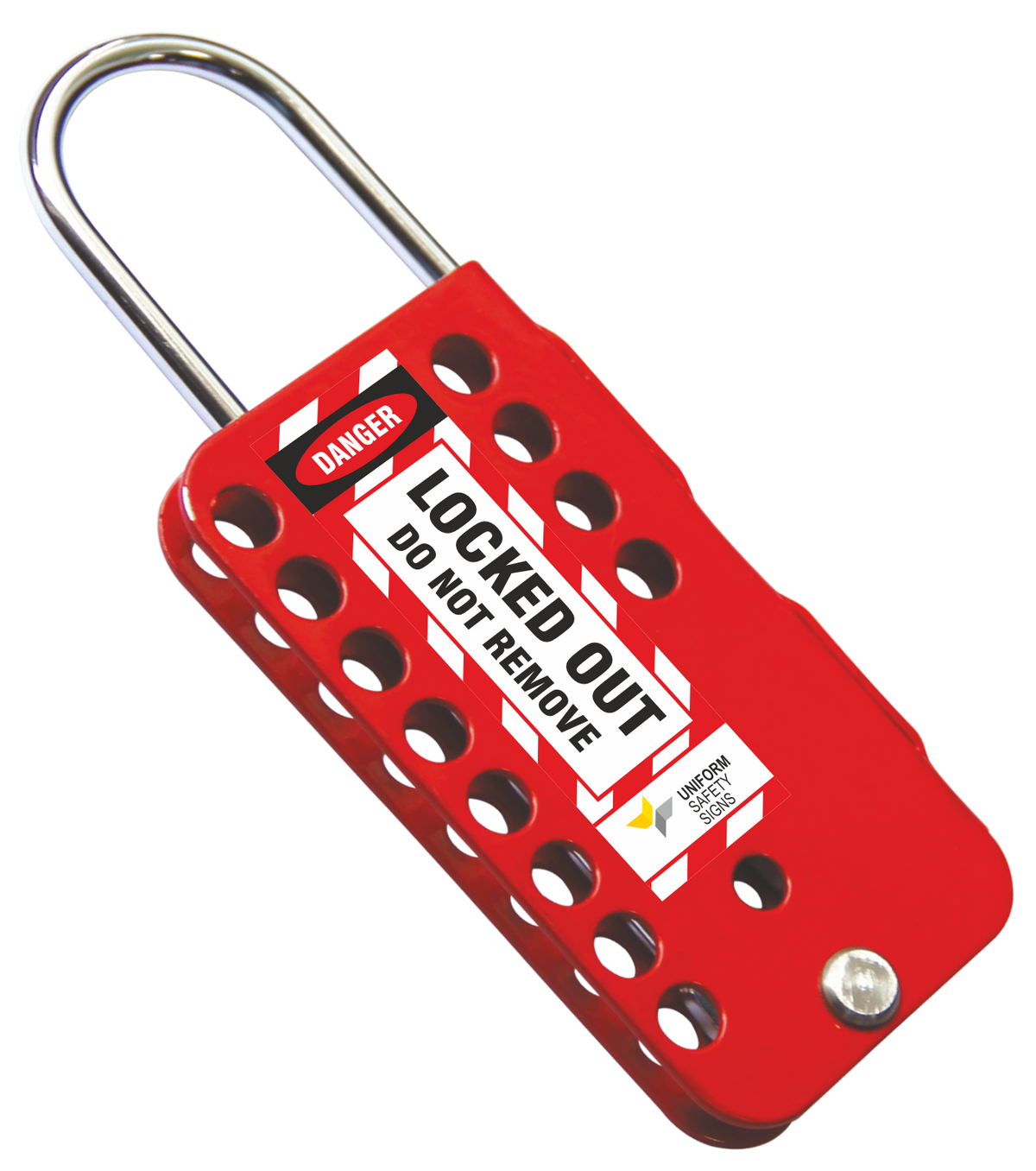 172x60mm Stainless Steel Hasp | Industrial Lockout | Uniform Safety Signs