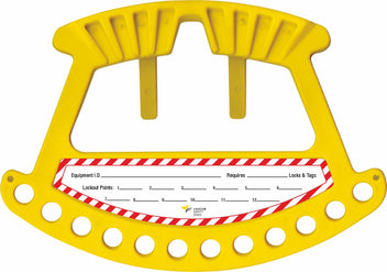 12 Lock Safety Padlock Caddy | Industrial Site Safety | Uniform Safety Signs