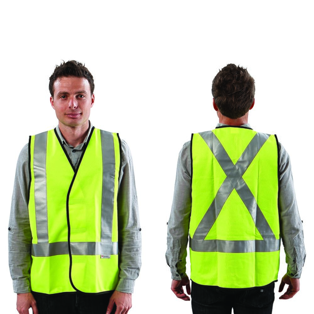 Fluro Safety X Back Taped Vest - view 2