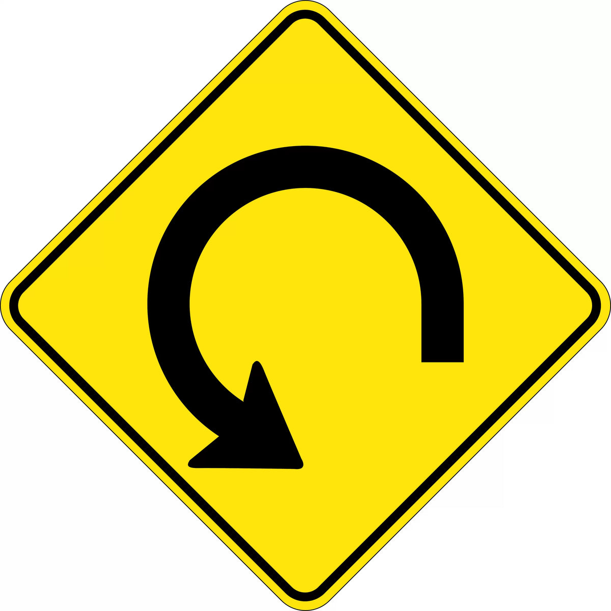 900x900mm Aluminium Loop Sign | Roadworks | Uniform Safety Signs