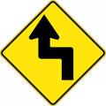 900x900mm Aluminium Reverse Turn Sign | Traffic Management | Uniform Safety Signs