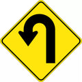 600x600mm Aluminium Hairpin Bend | Roadworks | Uniform Safety Signs