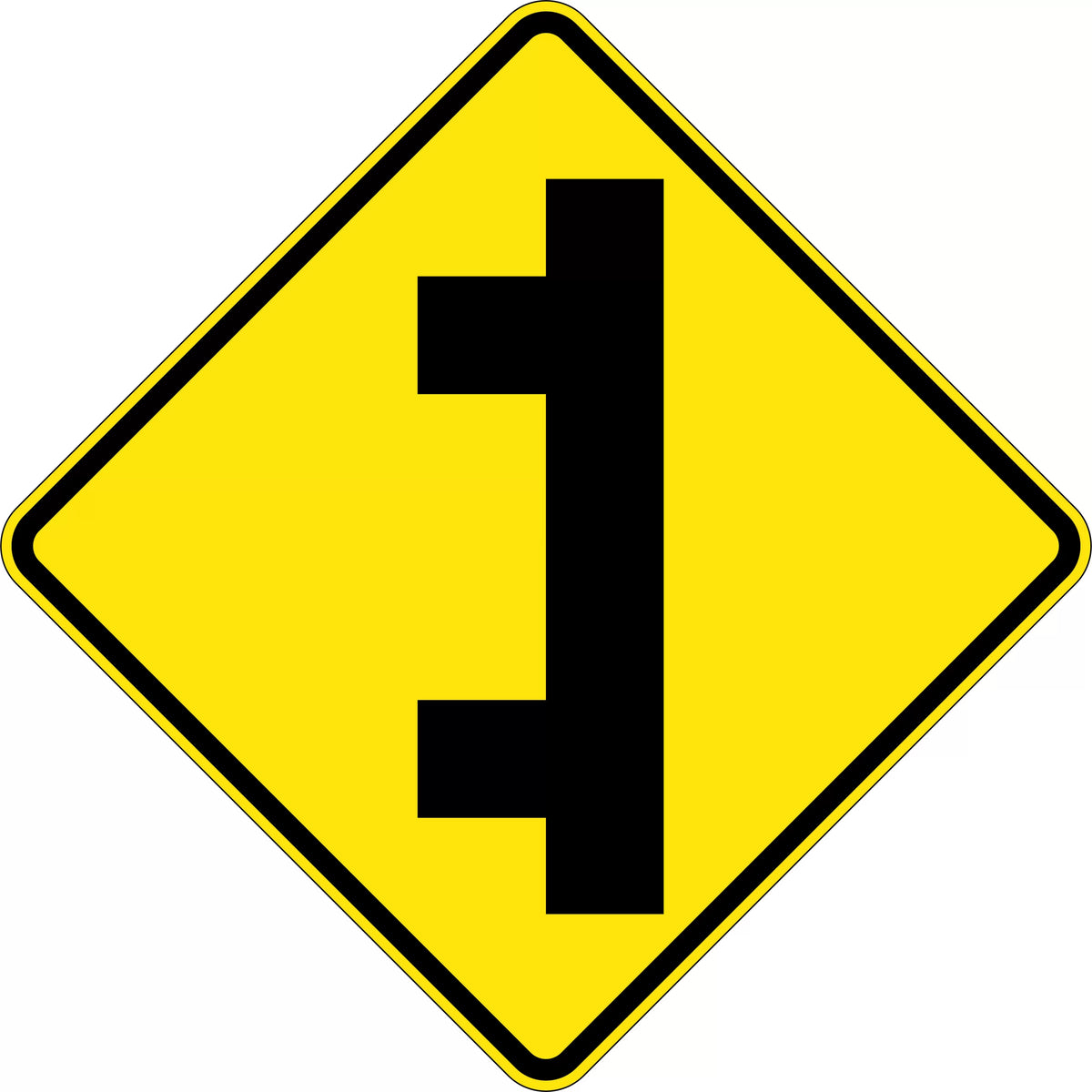 600x600mm Side Road Intersection Sign | Roadworks | Uniform Safety Signs