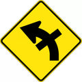 750mm Aluminium Crossroad Sign | Roadworks | Uniform Safety Signs