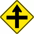 900x900mm Cross Road Sign | Traffic Management | Uniform Safety Signs