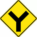 Aluminium Y Junction Sign | Roadworks & Traffic Control | Uniform Safety Signs