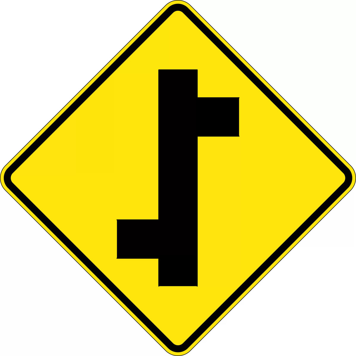 Aluminium Staggered Side Road Junction | Roadworks | Uniform Safety Signs