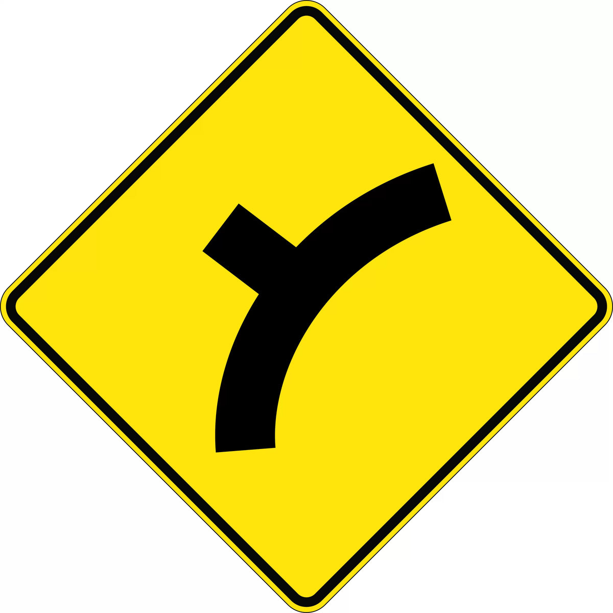 750mm Aluminium Side Road Junction Sign | Roadworks | Uniform Safety Signs