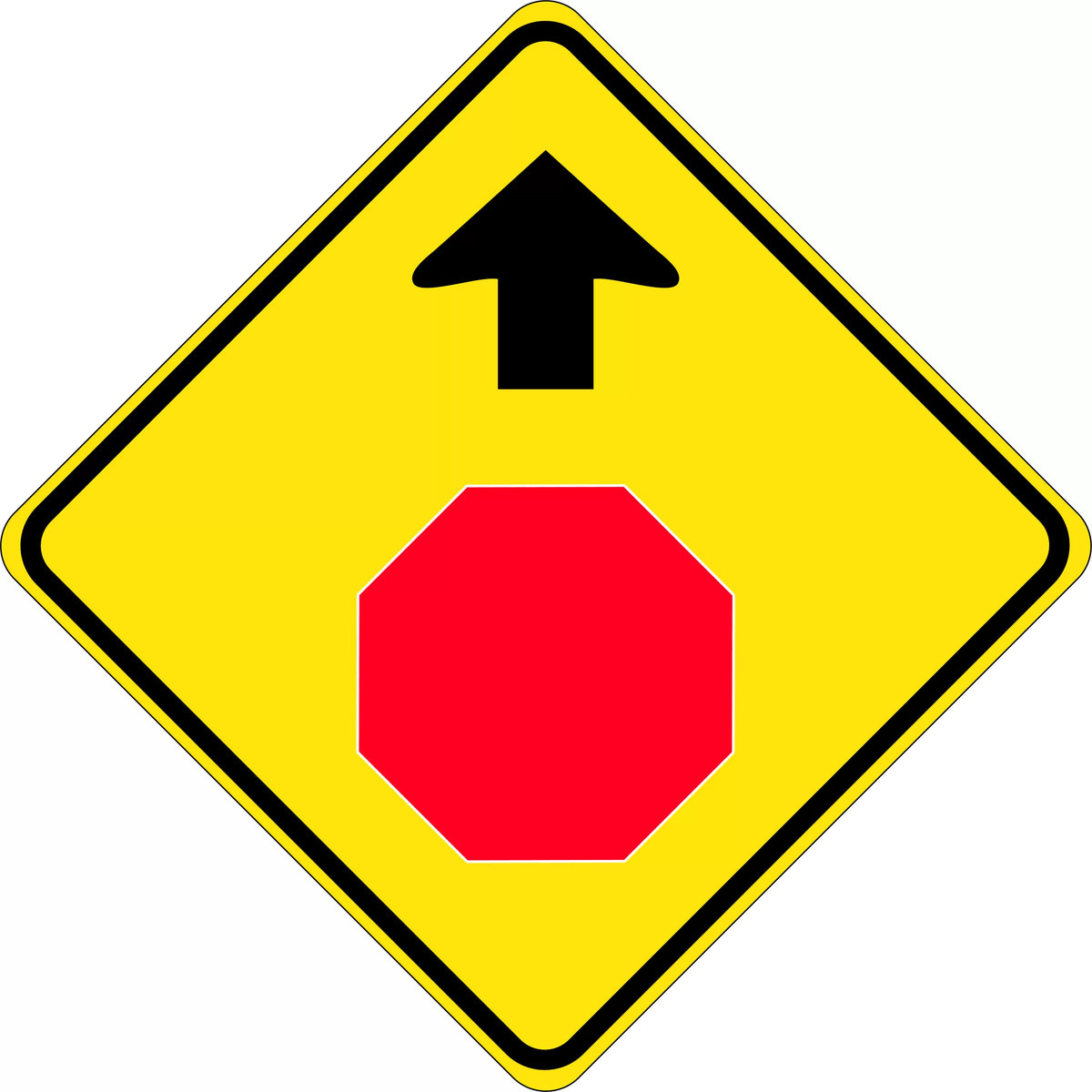 750x750mm Stop Ahead Sign | Roadworks & Traffic Control | Uniform Safety Signs