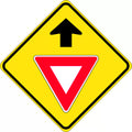 750x750mm Give Way Ahead Sign | Roadworks | Uniform Safety Signs