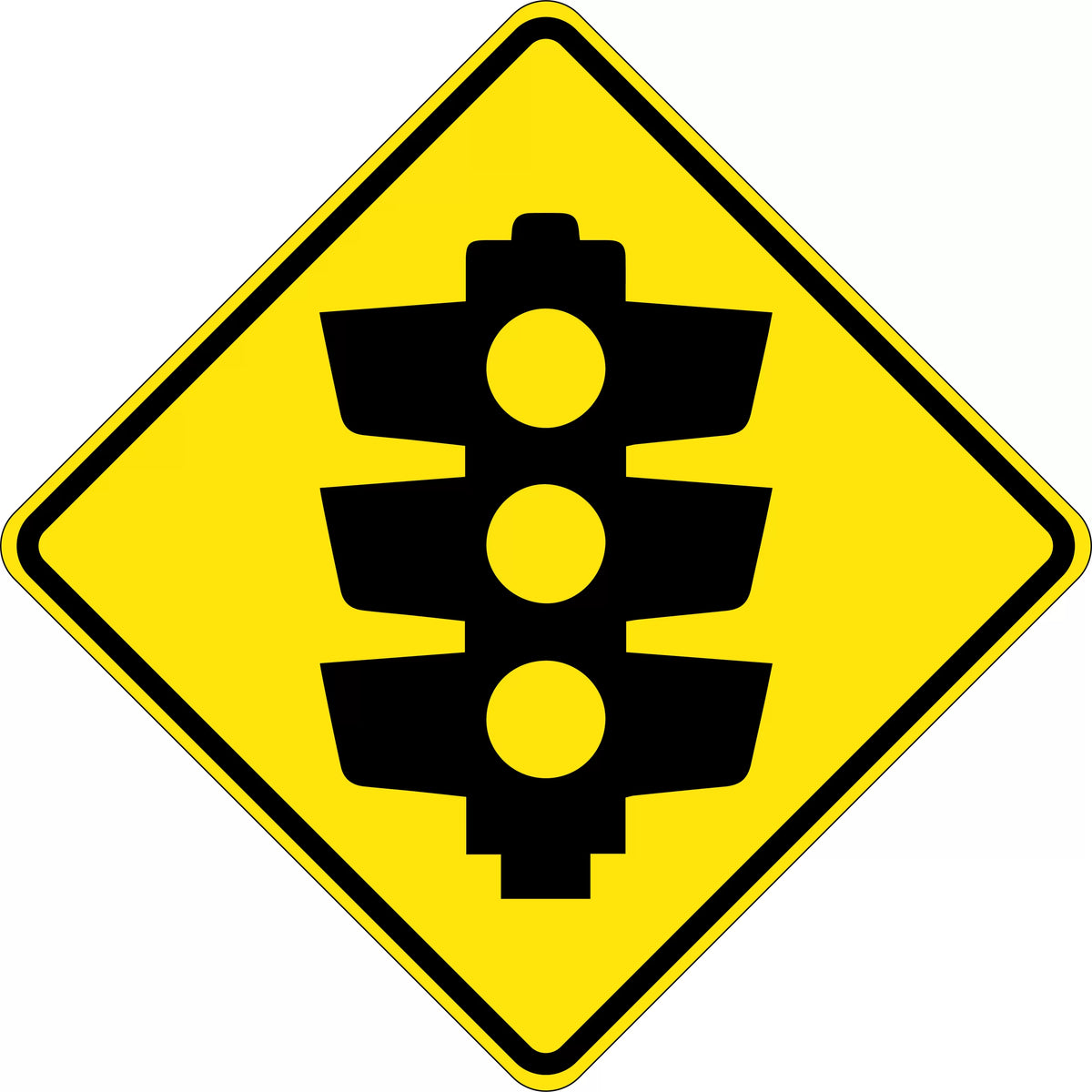 750x750mm Signals Ahead Sign | Roadworks | Uniform Safety Signs