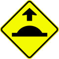 600x600mm 6mm Corflute Speed Hump Ahead Reflective Sign