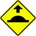 750x750mm Aluminium Class 1 Reflective Road Humps Ahead Sign | Uniform Safety Signs