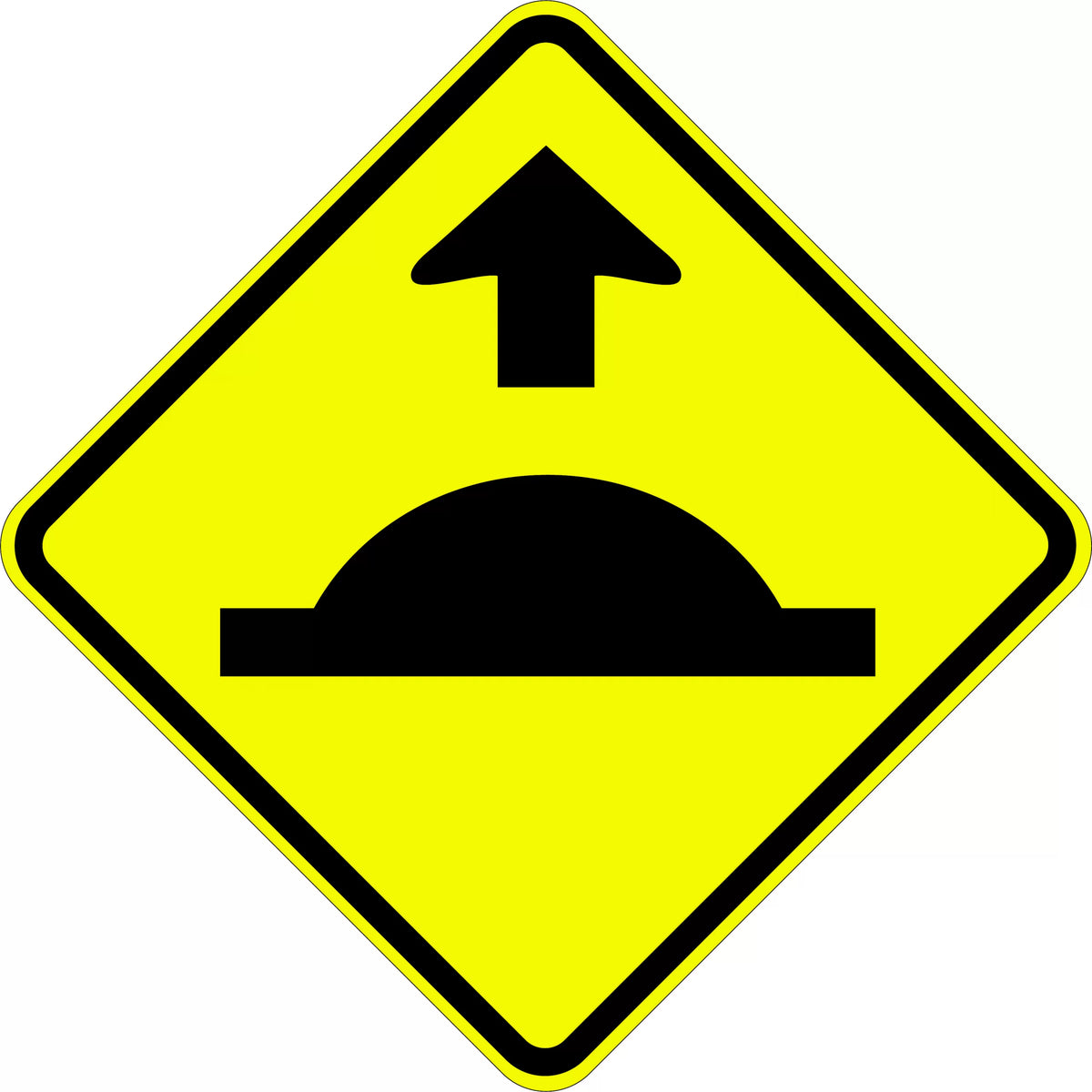 600x600mm Aluminium Class 1 Speed Hump Ahead Sign | Uniform Safety Signs