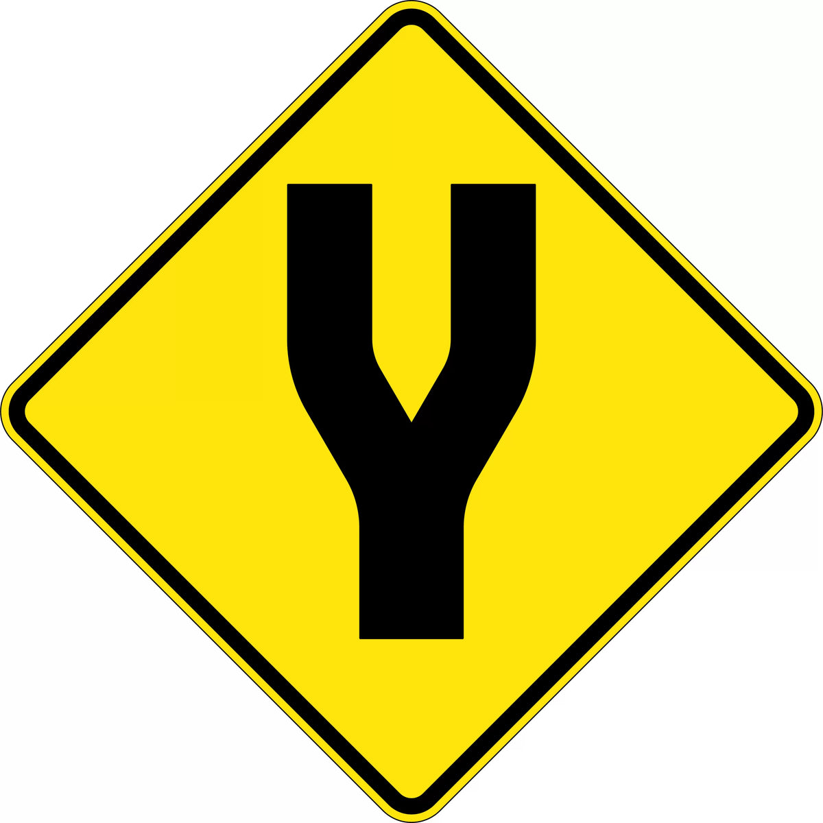 750x750mm Divided Road Sign | Traffic Management | Uniform Safety Signs