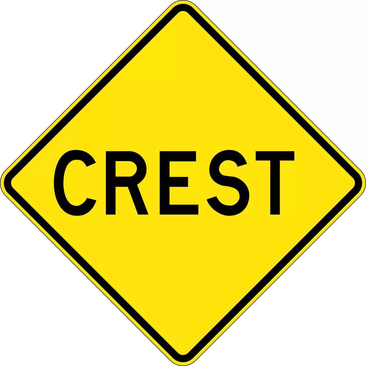 750x750mm Aluminium Crest Sign | Roadwork Zones | Uniform Safety Signs