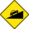 750x750mm Steep Climb Sign | Roadworks & Driveways | Uniform Safety Signs