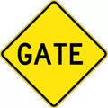 600x600mm Aluminium Gate Sign | Site Access Control | Uniform Safety Signs