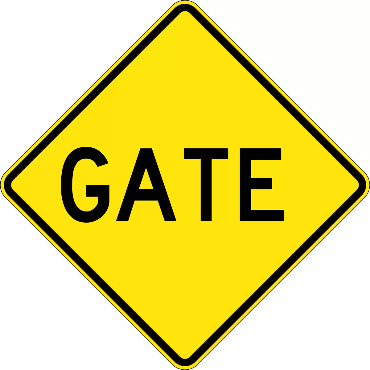 600x600mm Aluminium Gate Sign | Site Access Control | Uniform Safety Signs