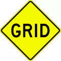 600x600mm Aluminium Grid Sign | Roadworks | Uniform Safety Signs