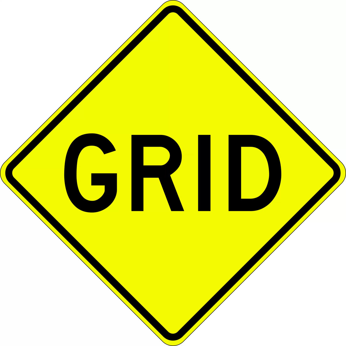 600x600mm Aluminium Grid Sign | Roadworks | Uniform Safety Signs