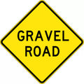 1200x300mm 6mm Corflute Class 1 Reflective Gravel Road Sign | Uniform Safety Signs