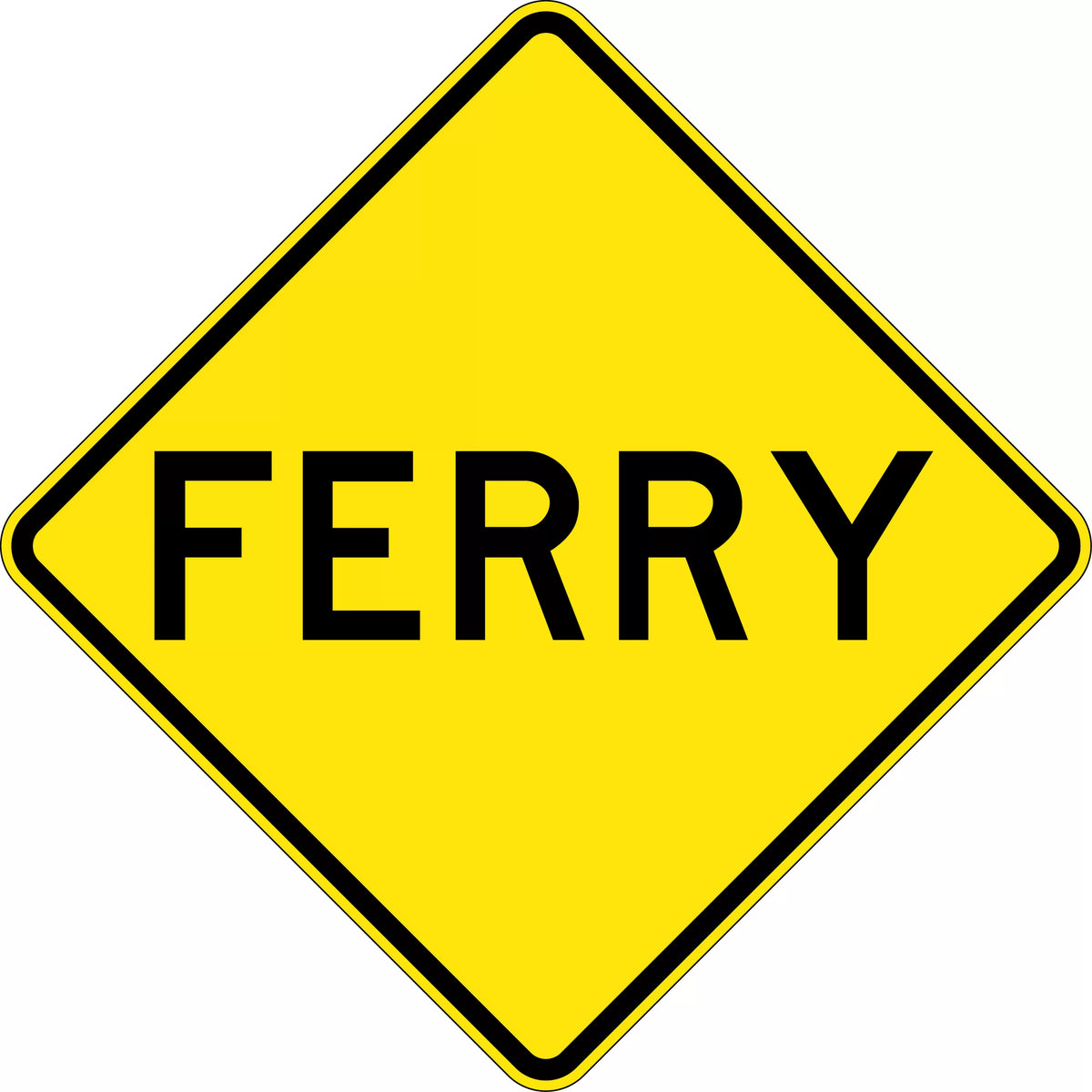 Aluminium Ferry Sign | Marine and Wharf Areas | Uniform Safety Signs
