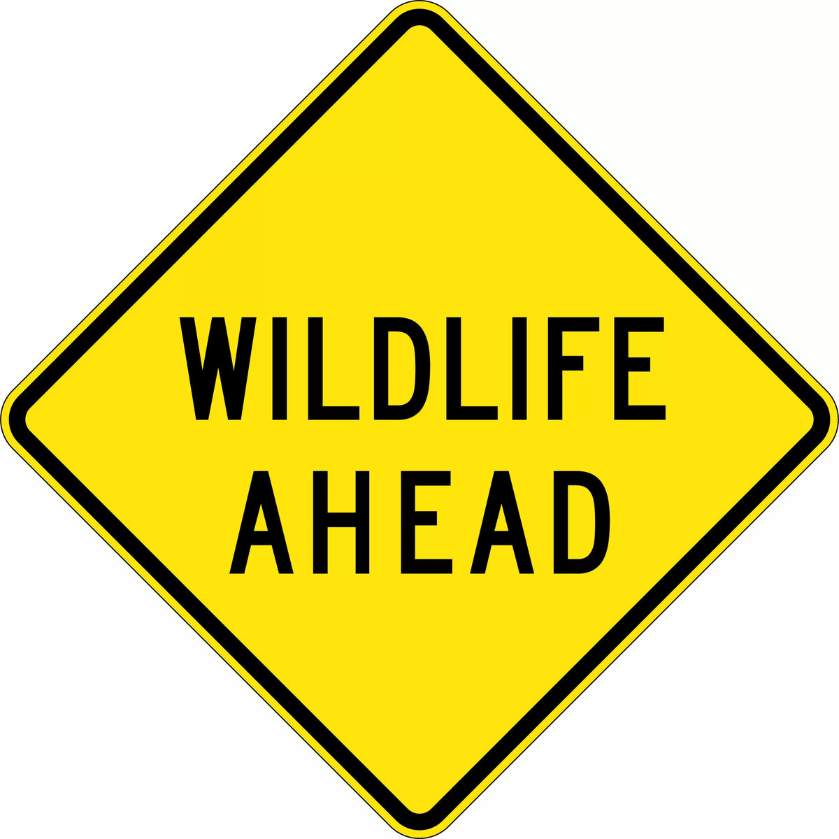 900x900mm Wildlife Ahead Sign | Rural Roadworks | Uniform Safety Signs