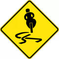 900x900mm Aluminium Curve Sign | Roadworks | Uniform Safety Signs