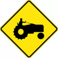 600x600mm Aluminium Tractor Sign | Rural Roadworks | Uniform Safety Signs
