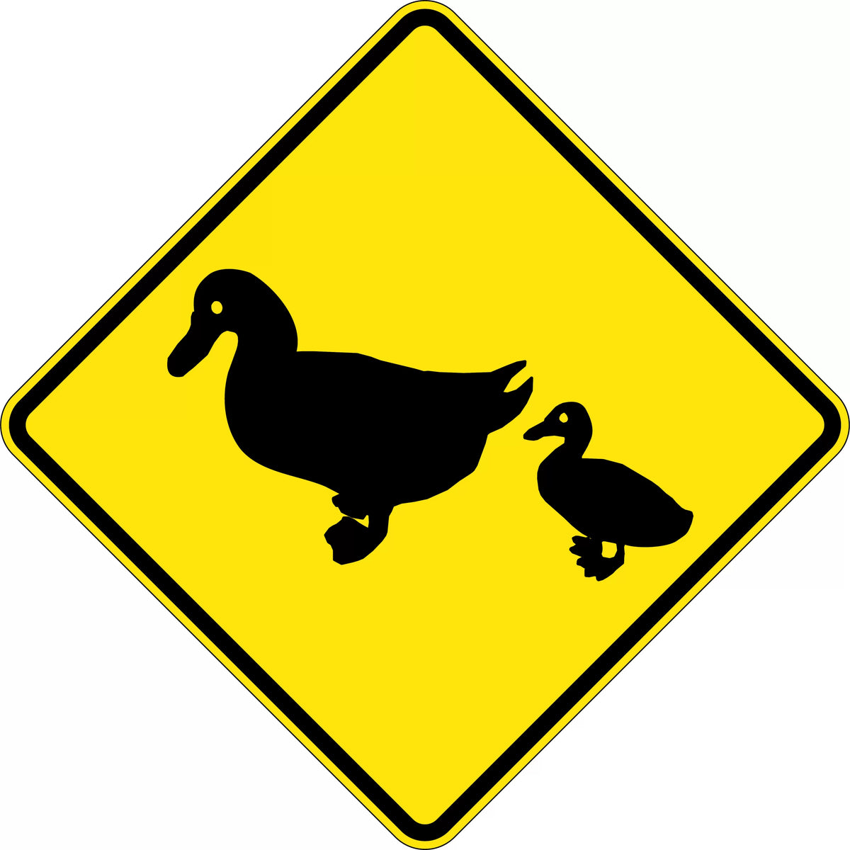 Aluminium Ducks Picto Sign | Roadside Safety | Uniform Safety Signs