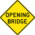 600x600mm Aluminium Opening Bridge Sign | Roadworks | Uniform Safety Signs