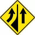 750mm Aluminium No Merge Sign | Roadworks | Uniform Safety Signs