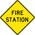 600x600mm Aluminium Fire Station Sign | Emergency Access | Uniform Safety Signs