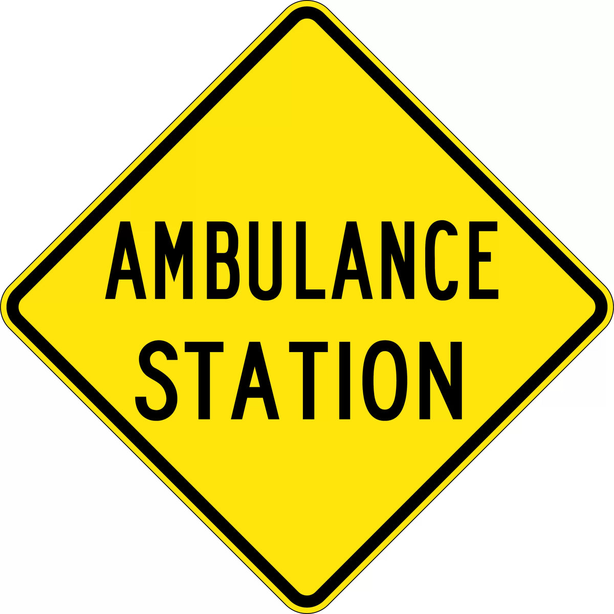 900x900mm Ambulance Station Sign | Medical Facilities | Uniform Safety Signs
